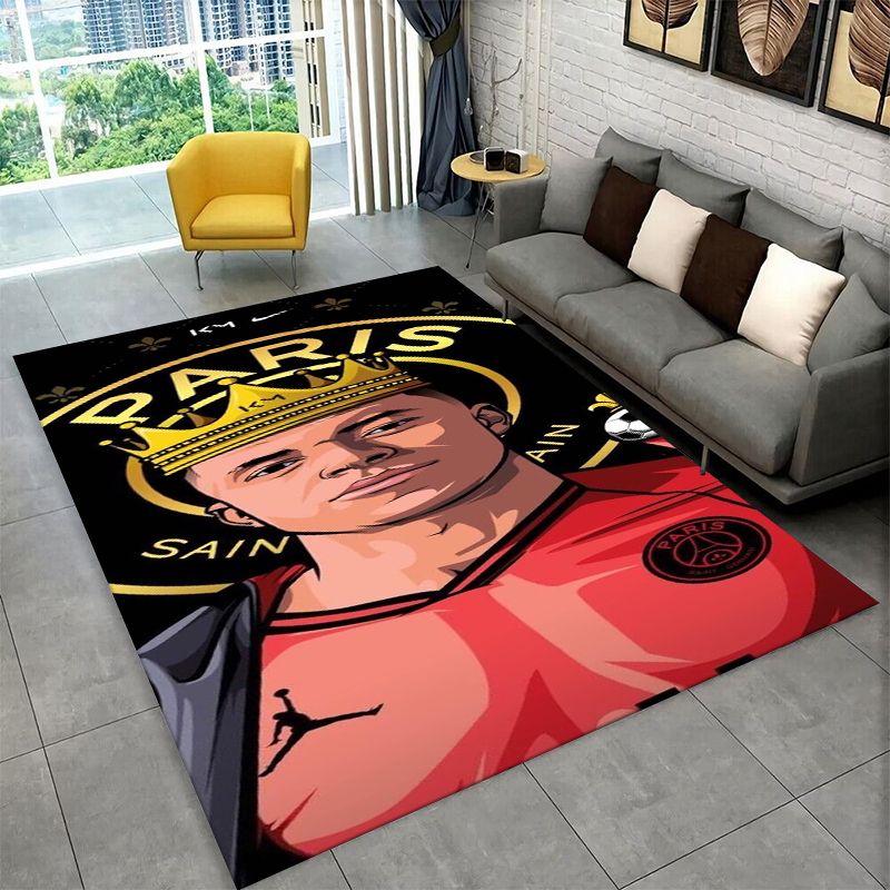 Outdoor Sport Area - Futbol M-Mbappe Spor Yıldızı Kaymaz Halı,